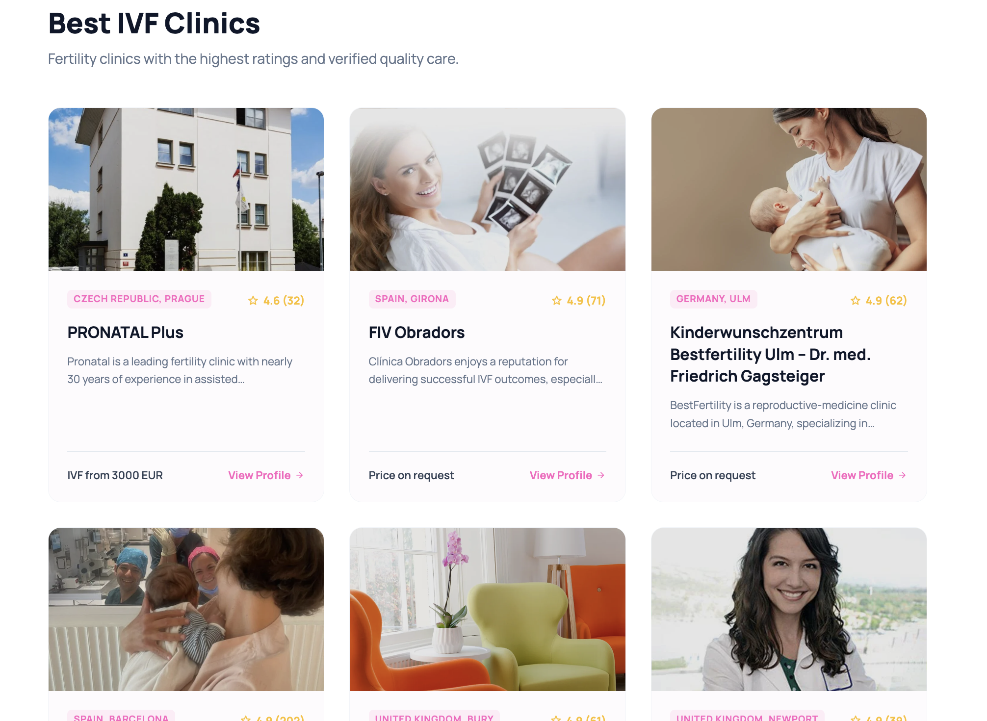 FindBestClinic.com screenshot 2